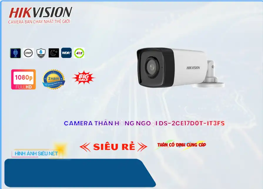 DS-2CE17D0T-IT3FS sắc nét Hikvision DS-2CE17D0T-IT3FS sắc nét Hikvision