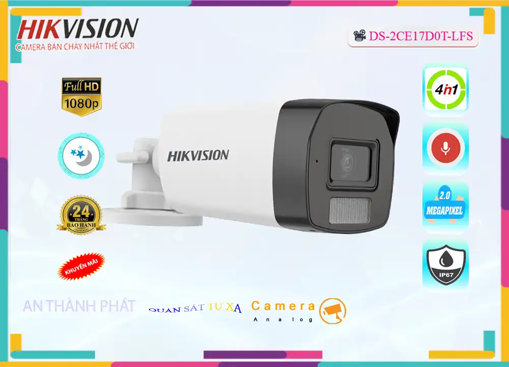 DS-2CE17D0T-LFS sắc nét Hikvision ➠ DS-2CE17D0T-LFS sắc nét Hikvision ➠