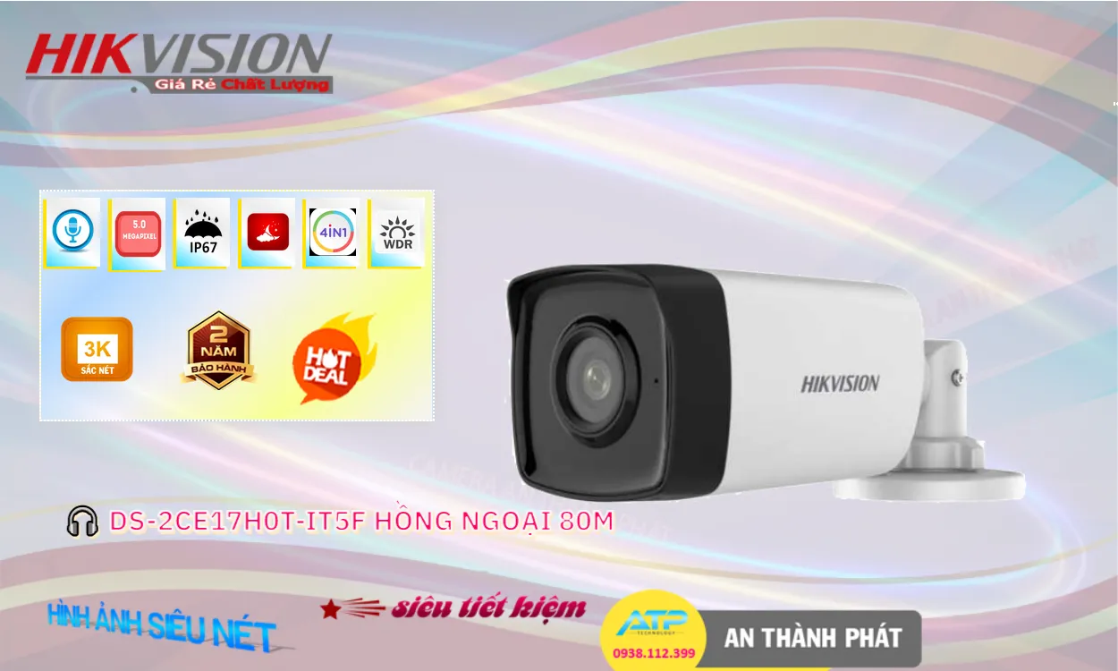 DS-2CE17H0T-IT5F sắc nét Hikvision