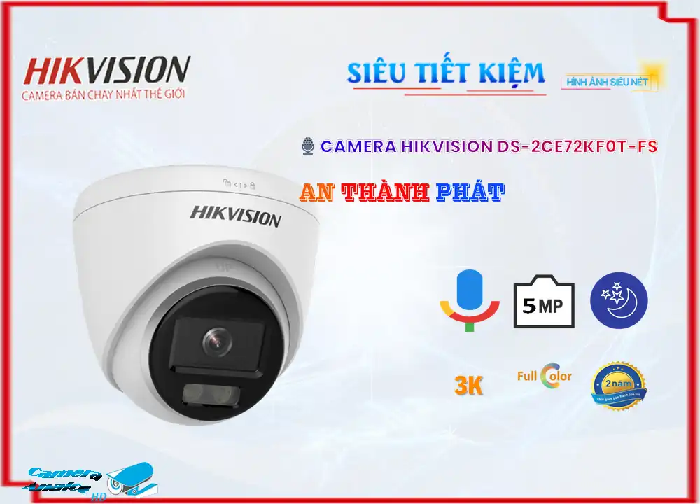DS-2CE72KF0T-FS sắc nét Hikvision DS-2CE72KF0T-FS sắc nét Hikvision