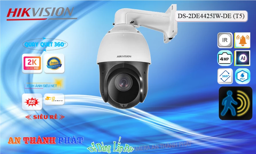 DS-2DE4425IW-DE(T5) sắc nét Hikvision