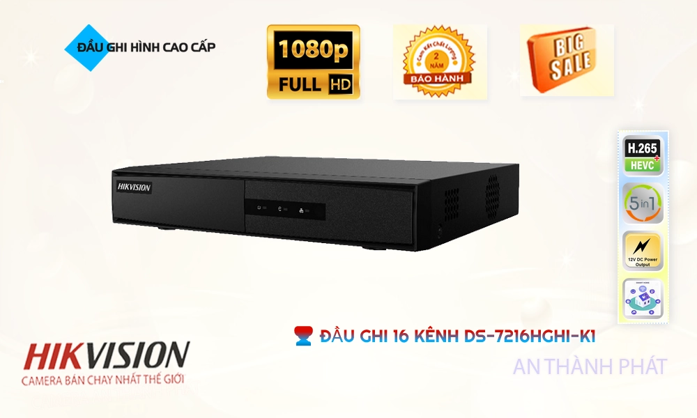 DS-7216HGHI-K1 Đầu Thu Hikvision DS-7216HGHI-K1 Đầu Thu Hikvision