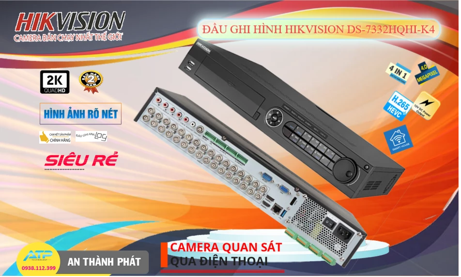 DS-7332HQHI-K4 sắc nét Hikvision DS-7332HQHI-K4 sắc nét Hikvision