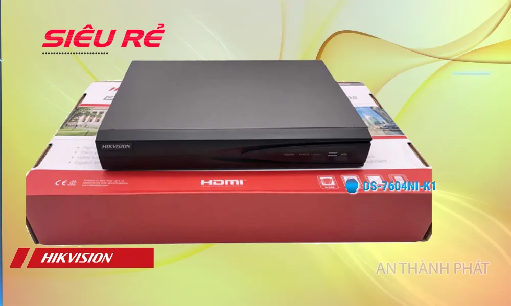 ➠  DS-7604NI-K1 sắc nét Hikvision