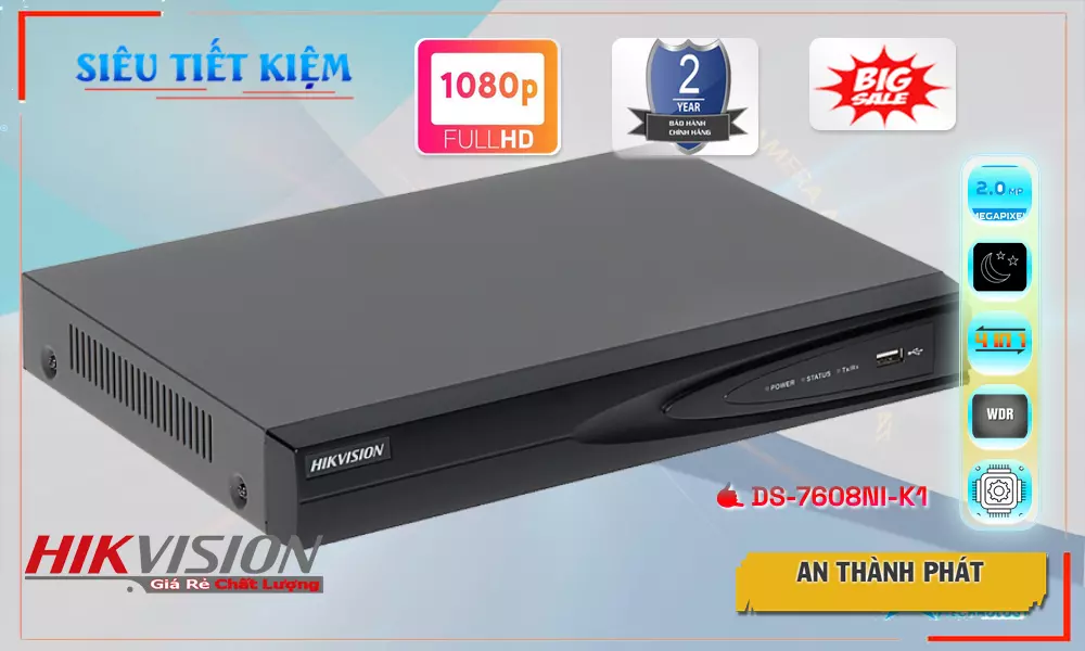 ➠ DS-7608NI-K1 sắc nét Hikvision ➠ DS-7608NI-K1 sắc nét Hikvision
