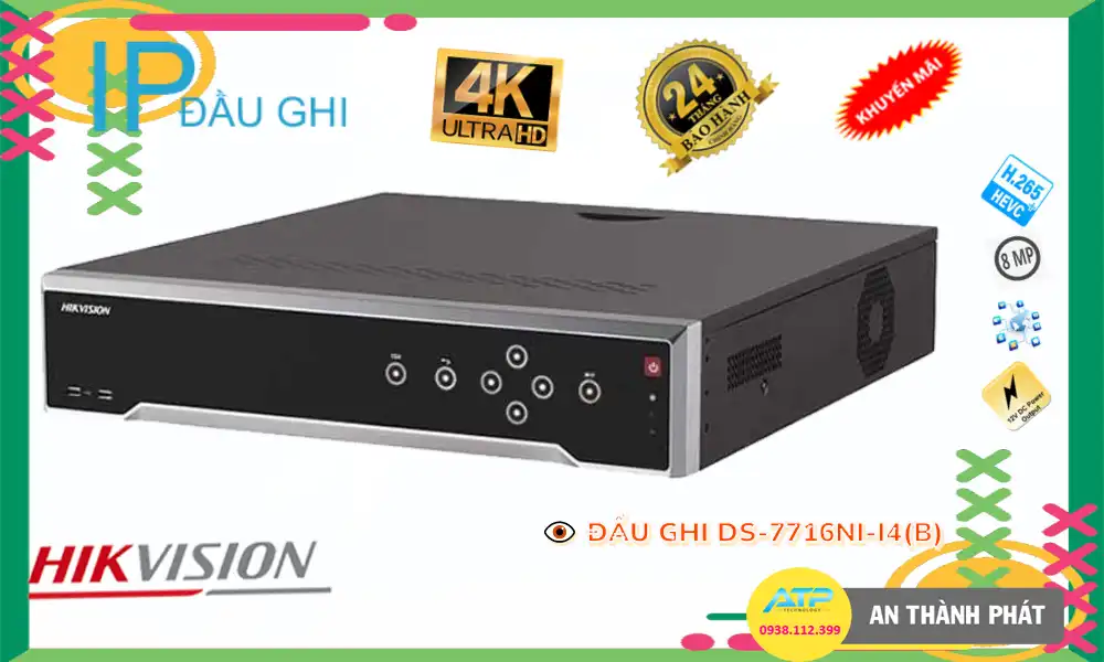 DS-7732NI-K4/16P sắc nét Hikvision DS-7732NI-K4/16P sắc nét Hikvision