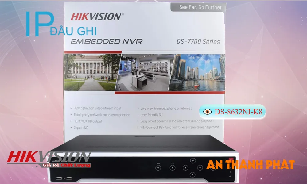 DS-8632NI-K8 sắc nét Hikvision