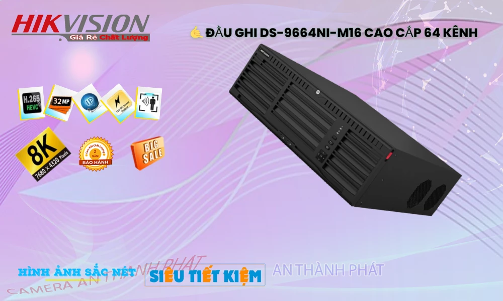 DS-9664NI-M16 sắc nét Hikvision