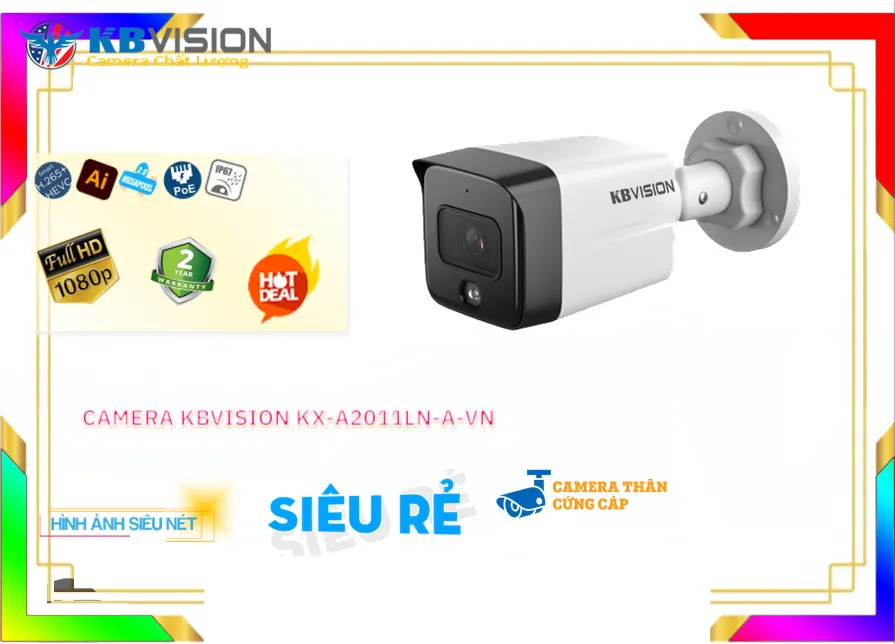 KX-A2011LN-A-VN Camera Ip POE sắc nét KBvision KX-A2011LN-A-VN Camera Ip POE sắc nét KBvision