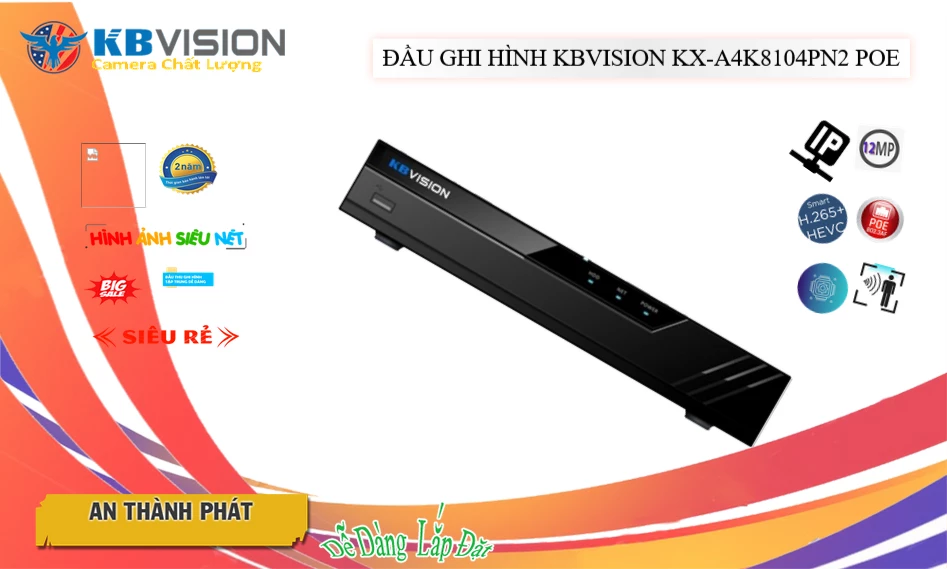 KX-A4K8104PN2 sắc nét KBvision KX-A4K8104PN2 sắc nét KBvision
