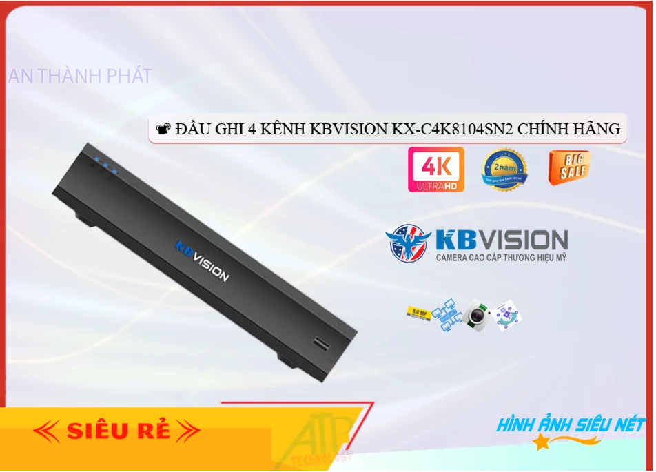 KX-C4K8104SN2 sắc nét KBvision KX-C4K8104SN2 sắc nét KBvision