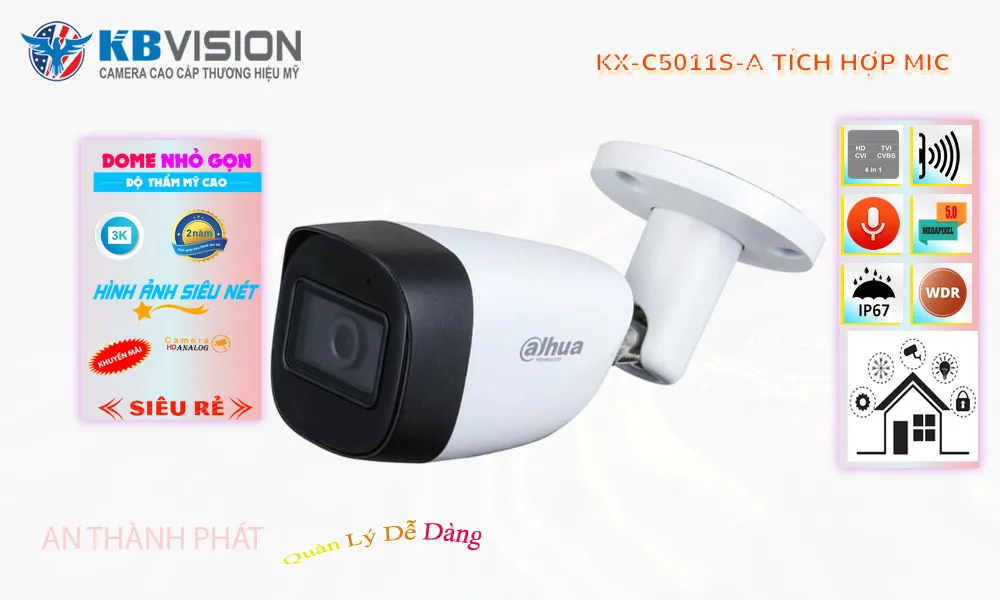 KX-C5011S-A sắc nét KBvision KX-C5011S-A sắc nét KBvision