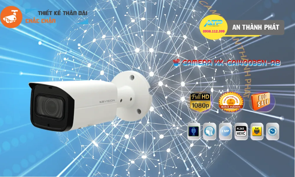 KX-CAi4003SN-AB sắc nét KBvision KX-CAi4003SN-AB sắc nét KBvision