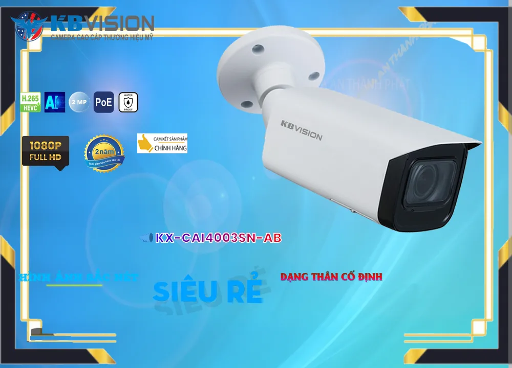 KX-CAi4003SN-AB sắc nét KBvision KX-CAi4003SN-AB sắc nét KBvision