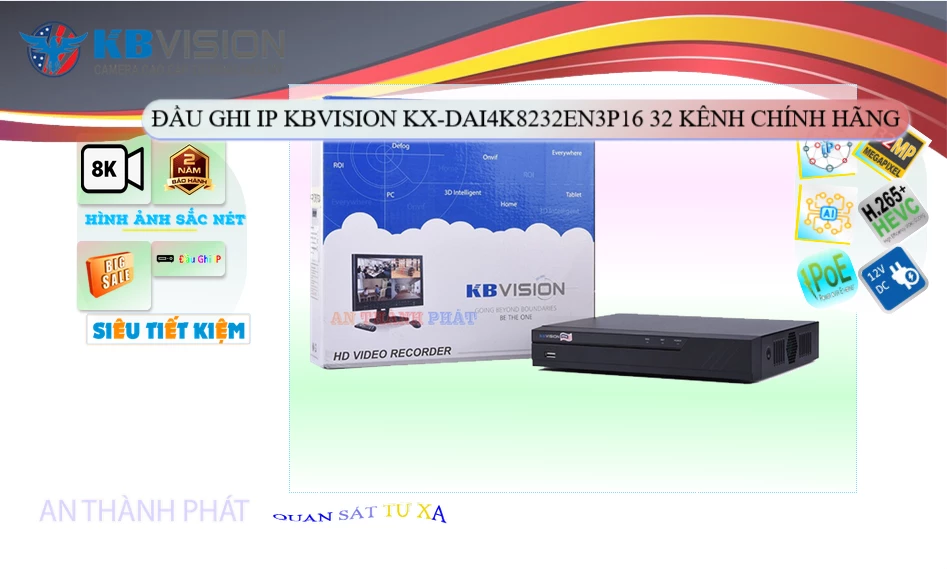 KX-DAi4K8232EN3P16 sắc nét KBvision