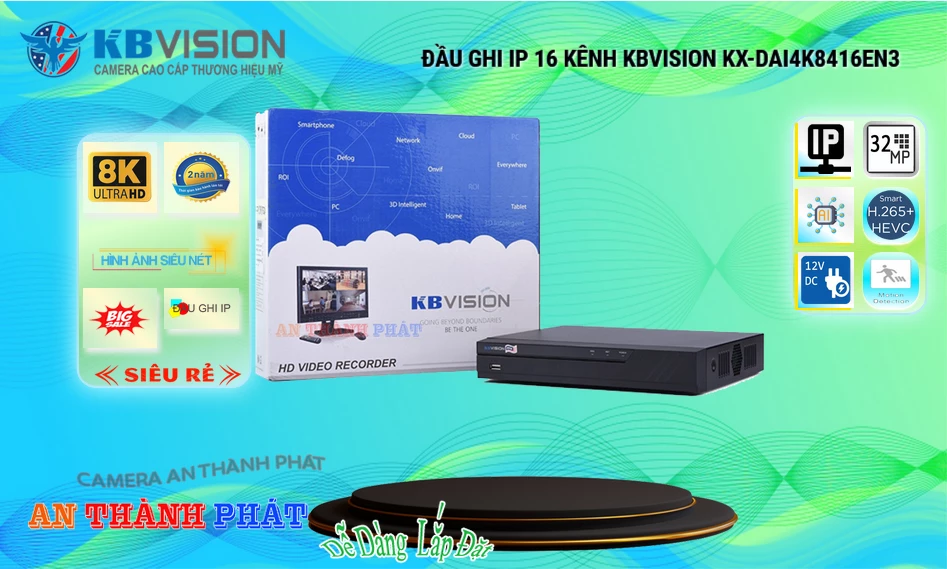KX-DAi4K8416EN3 sắc nét KBvision