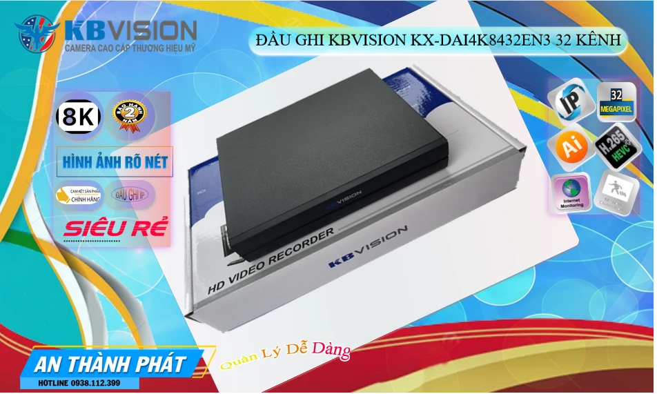 KX-DAi4K8432EN3 sắc nét KBvision ➠