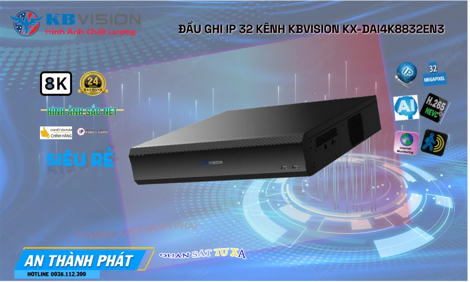 KX-DAi4K8832EN3 sắc nét KBvision KX-DAi4K8832EN3 sắc nét KBvision