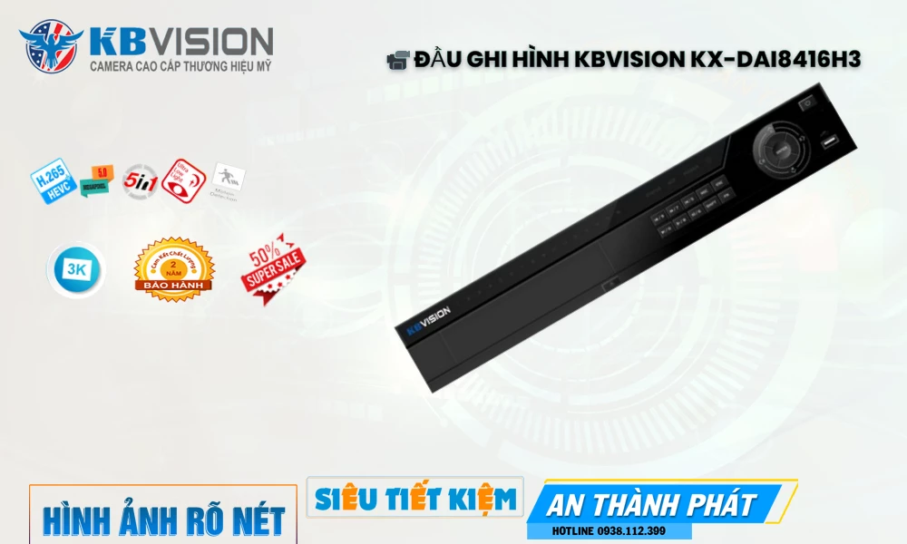 KX-DAi8416H3 sắc nét KBvision KX-DAi8416H3 sắc nét KBvision
