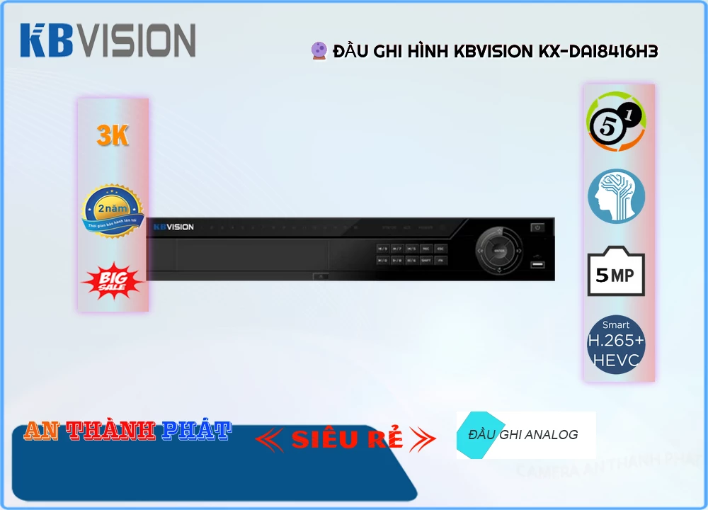 KX-DAi8416H3 sắc nét KBvision KX-DAi8416H3 sắc nét KBvision