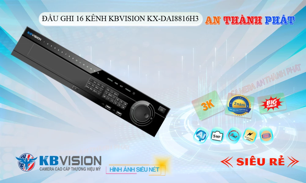 KX-DAi8816H3 sắc nét KBvision KX-DAi8816H3 sắc nét KBvision