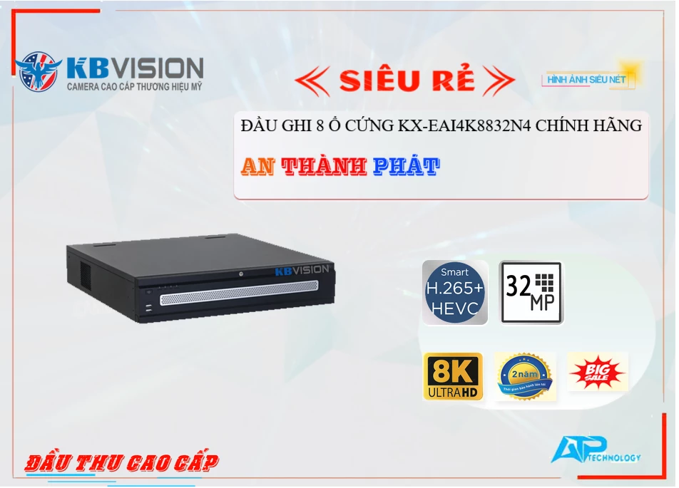 KX-EAi4K8832N4 sắc nét KBvision KX-EAi4K8832N4 sắc nét KBvision