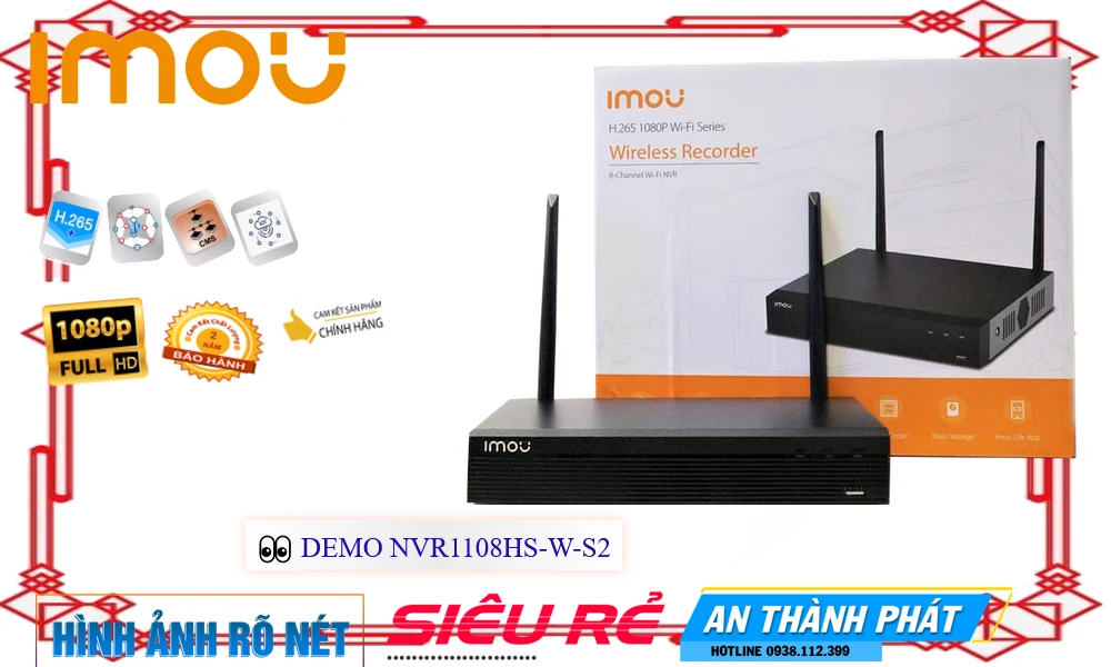 NVR1108HS-W-S2 Đầu Ghi Wifi Imou NVR1108HS-W-S2 Đầu Ghi Wifi Imou