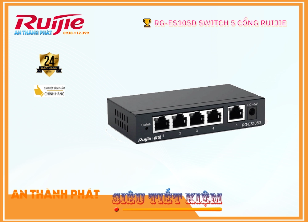 Switch chia mạng Hãng Ruijie RG-ES105D Switch chia mạng Hãng Ruijie RG-ES105D