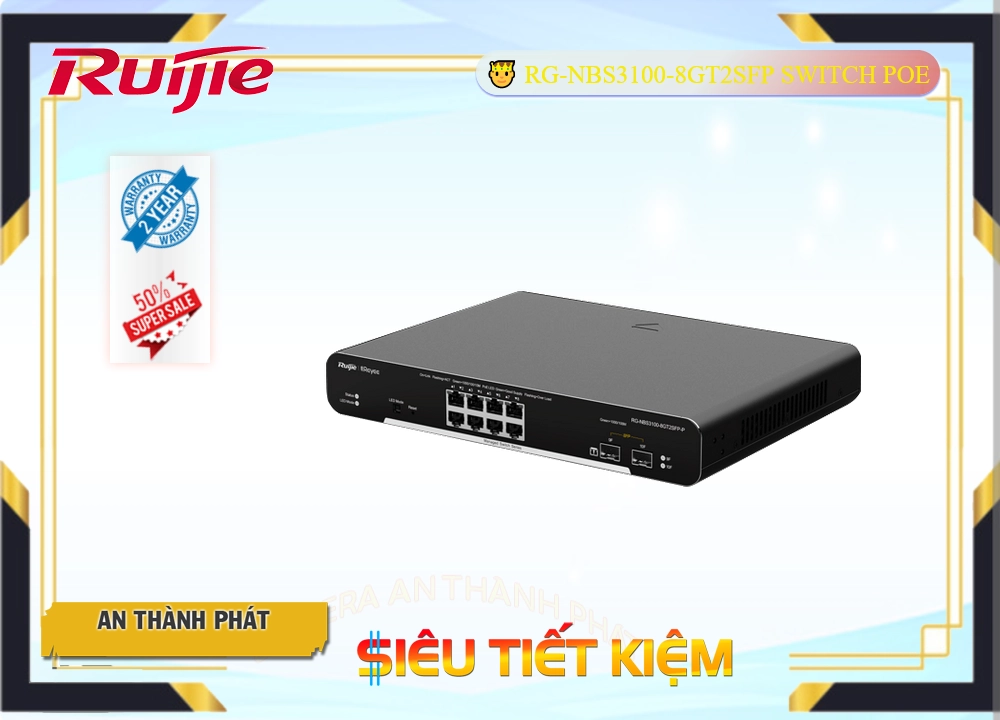 Bộ Quản Lý Mạng RG-NBS3100-8GT2SFP Hãng Ruijie Bộ Quản Lý Mạng RG-NBS3100-8GT2SFP Hãng Ruijie