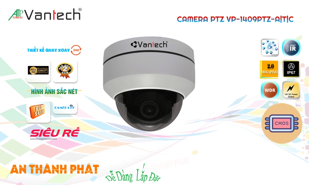 Camera Công Nghệ HD VP-1409PTZ-A|T|C Giá rẻ