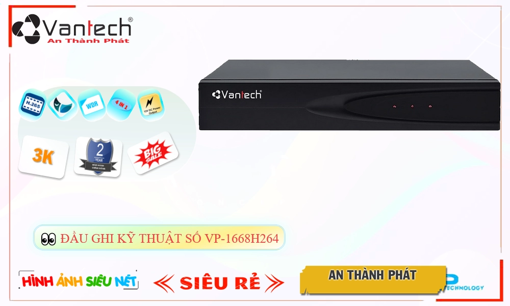 VP-1668H264 Đầu Ghi Hình Chức Năng Cao Cấp VP-1668H264 Đầu Ghi Hình Chức Năng Cao Cấp