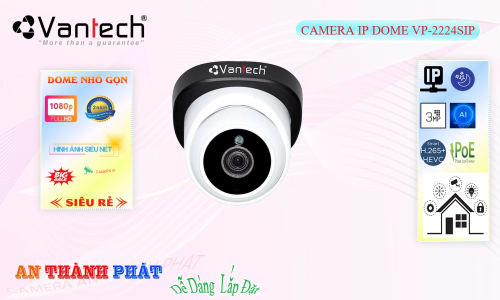 🌟👌 Camera IP POE VanTech VP-2224SIP Mẫu Đẹp 🌟👌 Camera IP POE VanTech VP-2224SIP Mẫu Đẹp