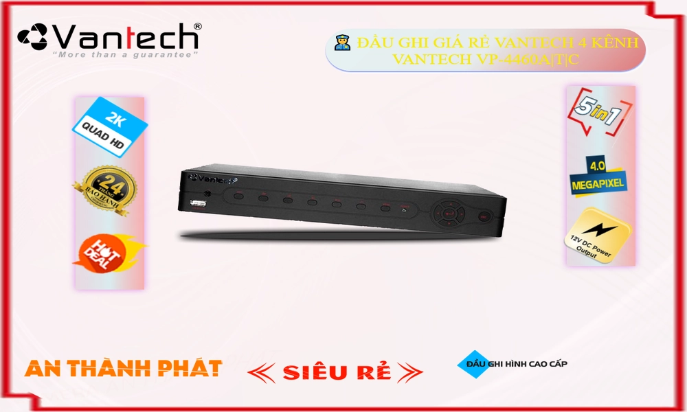Đầu ghi VanTech VP-4460A|T|C Mẫu Đẹp Đầu ghi VanTech VP-4460A|T|C Mẫu Đẹp
