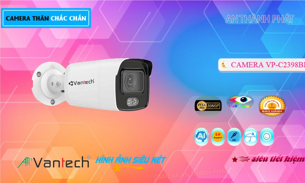 VP-C2398BP Camera Ip POE Sắc Nét VanTech Chức Năng Cao Cấp
