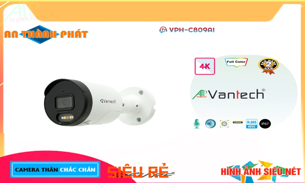 Camera VanTech Thiết kế Đẹp Công Nghệ IP VPH-C809AI ✲ Camera VanTech Thiết kế Đẹp Công Nghệ IP VPH-C809AI ✲