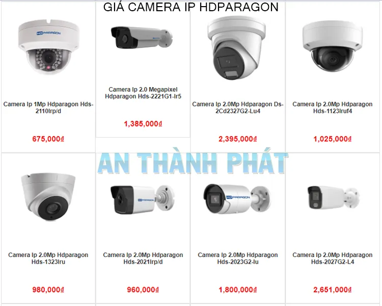 bang bao gia camera hfparagon id